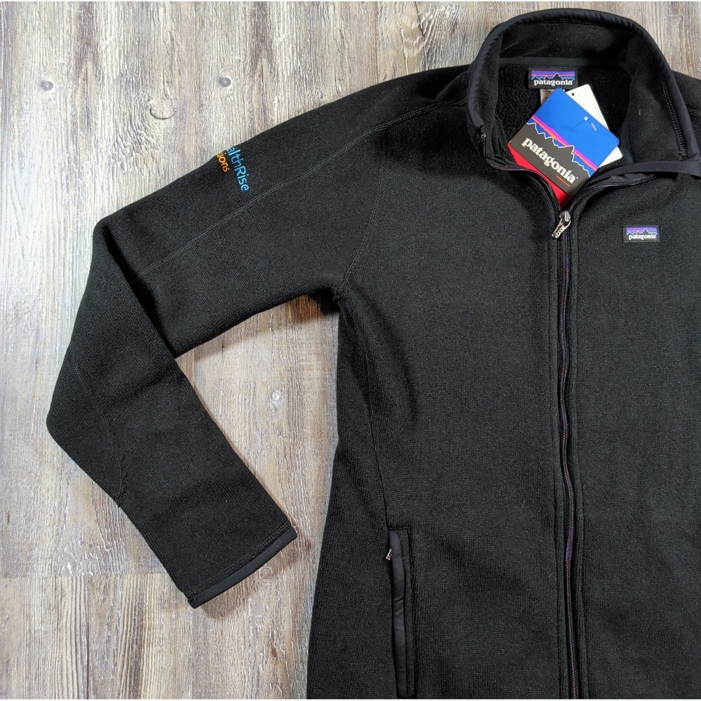 Patagonia Better Sweater Jacket Full Zip Women's Size Medium Black Company Logo - Picture 3 of 12